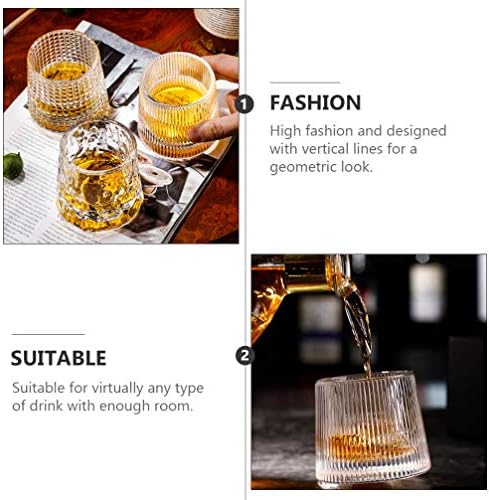 Hemoton Temizle Tumbler viski bardağı Eski Moda Kayalar Gözlük Bardaklar 160 ML Cam içecek bardakları 160 ML Züccaciye