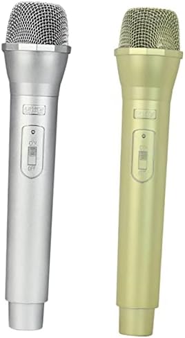 Kisangel 2 adet Mikrofonlar Prop Eğlenceli Karaoke Konuşma veya Toplantılar Mikrofon Simüle Oyun Etkinlikleri Oyuncak