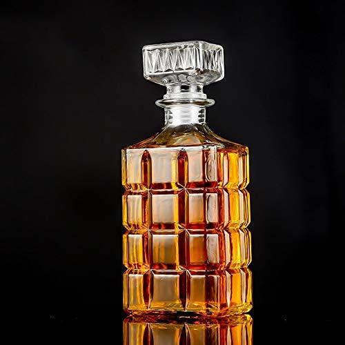 Likör veya Scotch Bourbon Şarabı için WSSBK Kristal Cam Kurşunsuz Viski Dekantörü