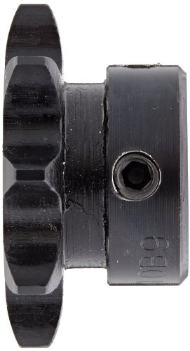 Morse Browning H409X1 / 2 Bitmiş Delikli makaralı zincir Dişli, Tek Telli, Çelik, Sertleştirilmiş Dişler, 9 Diş