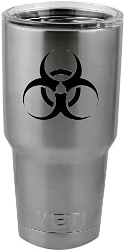 Zehir Tehlike Tehlike Sembolü Logo vinil yapışkan Çıkartması Yeti Kupa Bardak Termos Pint Cam (4 Geniş Çıkartması