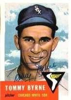 İmzalı TOMMY BYRNE 1953 Topps Arşiv Kartı-Beyzbol Slabbed İmzalı Kartlar