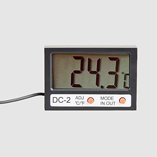 XDKLL Çok Fonksiyonlu Mini 2.1 inç LCD Dijital Termometre su tankı Akvaryum Buzdolabı problu termometre