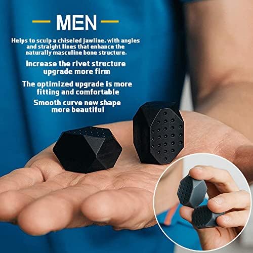 XBY-US Çene Hattı Egzersiz Erkekler ve Kadınlar için, 3 Direnç Seviyesi (6 adet) silikon Çene egzersiz tableti,Güçlü