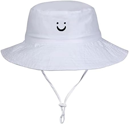 MaxNova Yürümeye Başlayan güneş şapkası Gülümseme Yüz UPF 50 + Bebek Kova Şapka Erkek Kız 0-5 Yıl