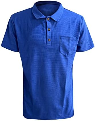 Erkek Rahat Rahat T Shirt Golf Gömlek Retro Renk Açık Sokak Kısa Kollu Düğmeli Baskı Giyim