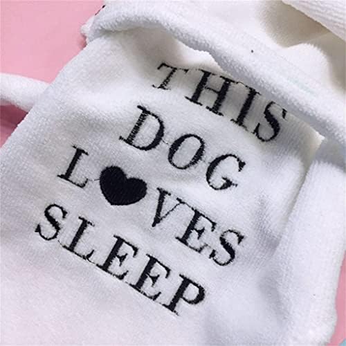 GSPORTFIS Yüksek Emici Pet Köpek Bornoz Rahat Yumuşak Pijama Uyku Giyim Kapalı Köpek (Renk: Beyaz, Boyutu: XX-Büyük)