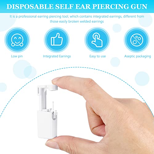 6 Parça Kulak Piercing Gun Kiti Tek Kullanımlık Burun Piercer Deldi Küpe ile Kendini Kulak Pierce Kiti taşınabilir