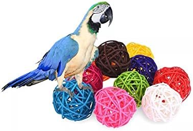 Stok Gösterisi 10 adet/paket 1.57 Rattan Topları Kuş Çiğnemek Oyuncak DIY Aksesuarları Oyuncak Papağan Budgie Parakeet