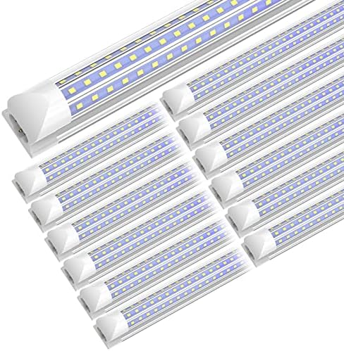 SHOPLED LED mağaza ışığı, 4FT LED aydınlatma armatürleri, 45W 5850LM 6000K Soğuk Beyaz, D şeklinde T8 LED tüp ışıklar,