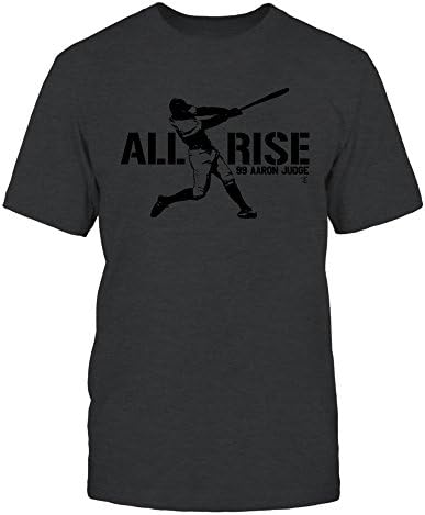 FanPrint Aaron Yargıç T-Shirt - Tüm Yükselişi-Siyah Baskı-erkek Tee / Koyu Gri / XL
