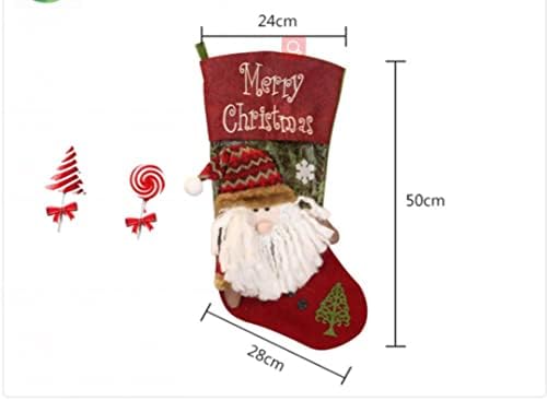 luckymeet Noel Arifesi Noel Dekorasyonu Çocuk Noel Çorapları Hediye Çantası Şeker Çantası Noel Kolye Noel Çorapları