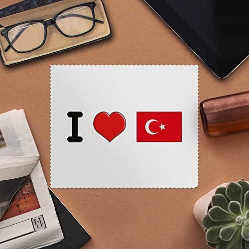 Azeeda 2 x' Türkiye'yi Seviyorum ' Mikrofiber Lens / Gözlük Temizleme Bezleri (LC00017993)