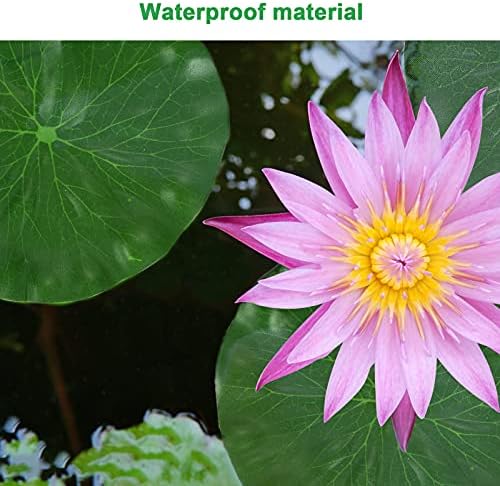 Molain Yapay Lotus Yaprakları, Zambak Pedleri Yüzen Köpük Lotus Bırakın Gerçekçi Su Zambak Pedleri Ev Bahçe Havuzları