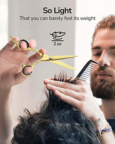 Saç Kesme Makası, ULG Saç Makası 6.5 inç Kuaförlük Saç Makası, Salon Jilet Kenarlı Saç Kesme Makası, Çıkarılabilir