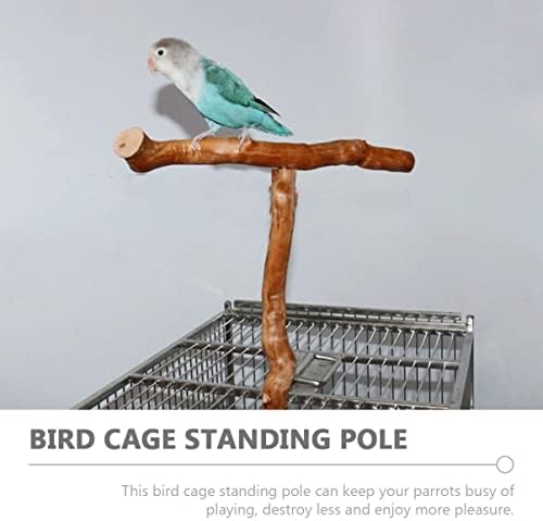 Balacoo 2 adet Spor Kuş T Salıncak Oyun Dayanıklı T Şeklinde Tırmanma Oyuncak Papağanlar Doğal Şekilli Aşınmaya Dayanıklı