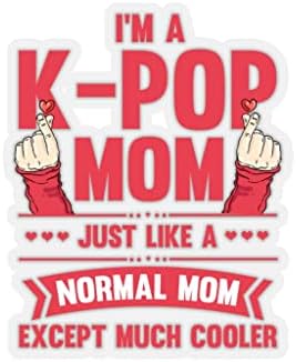 Teegarb Mektup Battaniye Sticker Çıkartma Yenilik Ben Bir K-Pop Anne Tıpkı Normal Bir Anne Trendleri Sevgilisi Komik