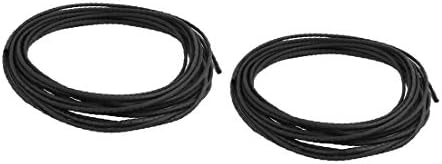 X-DREE 2 adet 3mm Dia 2:1 ısı Shrink boru tüp Sleeving tel kablo siyah 10 M uzunluk(2 adet 3mm Dia 2: 1 guaina termorestringente