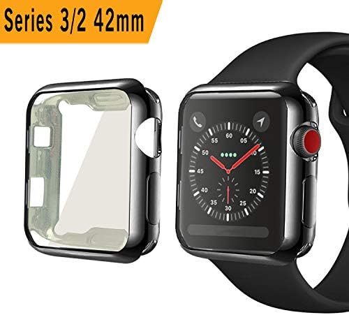 [5 Paket] Kılıf Apple Watch Serisi 3 ile uyumlu 42mm, Yumuşak TPU All-Around Clear Ekran Koruyucu Kılıf Ultra İnce