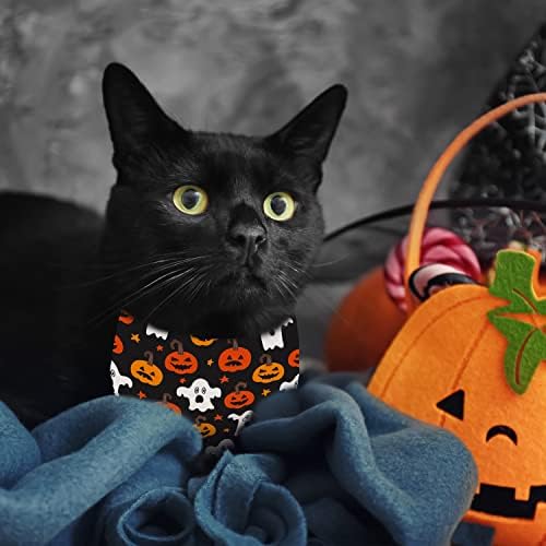 Cadılar bayramı Köpek Kedi Bandana, Tatil Önlüğü Jack-O-Fener ve Şeker Mısır Desen Büyük Orta Küçük Yavru Evcil Hayvanlar