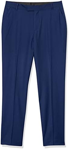 Calvin Klein Erkek Düz Önü İki Streç Elbise Pantolonu, Düz Bacak Uyumu, Kemer Halkaları ve Ön Cepler