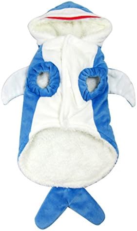 SÖZLÜ Köpek Köpekbalığı Ceket Pet Kış Kostüm Tatil Ceket Hoodie Kediler ve Köpekler için (L)