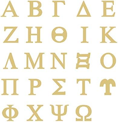Yunan Mektup Alfabe Kesme Bitmemiş Ahşap Koleji Sorority ve Kardeşlik Dekor Tarzı 1 (6)