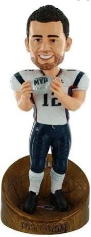Tom Brady New England Patriots Süper Kase LI MVP - Beyaz Forma Bobblehead NFL
