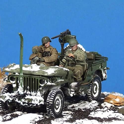 Goodmoel 1/35 İKINCI dünya savaşı ABD Ordusu Memuru ve Sürücü Reçine Asker model seti(2 Kişi, Araba Yok) / Demonte
