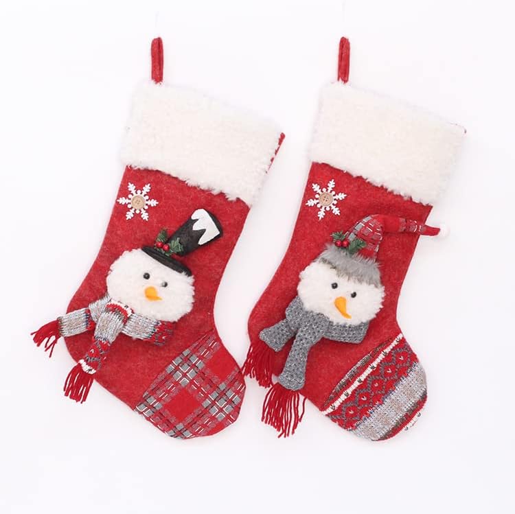 ATUKO Noel Çorap hediye çantası Dekorasyon Sahne Noel Kardan Adam hediye çantası Şeker Çantası Noel Dekoratif Çorap