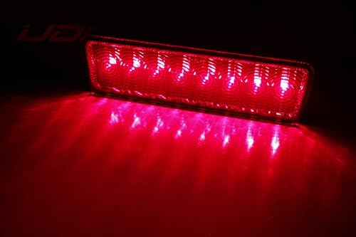 ıJDMTOY Süper Kırmızı LED 3rd Fren İşık F1 Strobe Özelliği ile Jeep 2007-2017 Wrangler JK İle uyumlu, siyah Konut