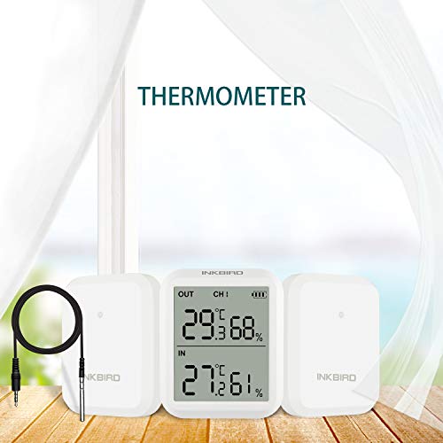 Inkbird ITH - 20R Dijital Higrometre Kapalı Açık Termometre Sensörlü Kablosuz oda termometresi Ev Odası Mutfak Avlusu