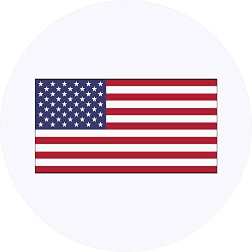 24 x 40mm Yuvarlak 'Amerikan Bayrağı' Çıkartmaları (SK00016847)