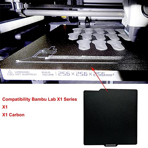 HzdaDeve 3D Yazıcı Esnek Siyah PEI Film seti Çift Taraflı 257. 5x257. 5mm Manyetik Yatak Yapı Yüzey Bambu Laboratuvar