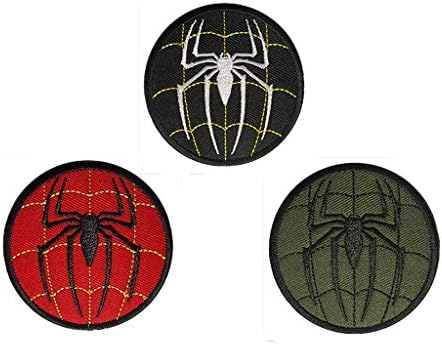 3 Adet Örümcek Adam Örümcek Askeri Kanca Döngü Taktikleri Moral İşlemeli Yama (color4)