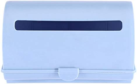 3 Renk arka düzenleyici Raf Yapışkanlı Duvara Monte Çöp Çöp plastik torba saklama kutusu plastik torba Dağıtıcı (Mavi)