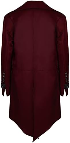 Gece Kış Giyim Erkek Tunik Gotik Uzun Kollu Ceket Konfor Yaka Polyester Gizlemek Belly Button Aşağı