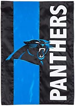 Takım Sporları Amerika NFL Carolina Panthers İşlemeli Logo Aplike Ev Bayrağı, 28x44 inç Kapalı Açık Çift Taraflı Dekor