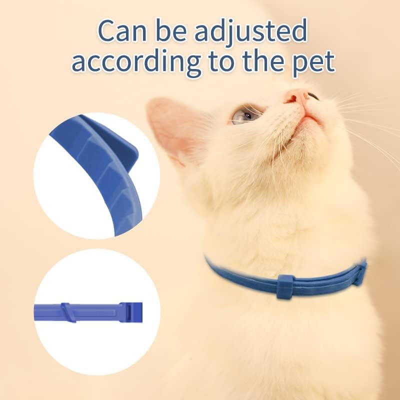 Kediler için Sakinleştirici Yaka-2'li Paket (120 Güne Kadar Stres Giderici) - Büyük ve Küçük Kediler için Mavi ve