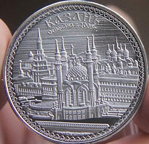 Kazan Kremlin 40mm Gümüş Kaplama Paraları Koleksiyon Mücadelesi Coingreat Hediye Kopya Paraları Kopya Ev Odası Ofis