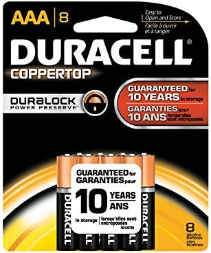 Duracell MN2400B8Z CopperTop Alkalin Piller, AAA, 8 / PK