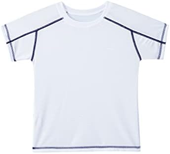 TiaoBug Çocuk Kız Erkek Kısa Kollu Jersey Performans Teknoloji Atletik kısa kollu tişört Aktif Kuru Fit Gömlek