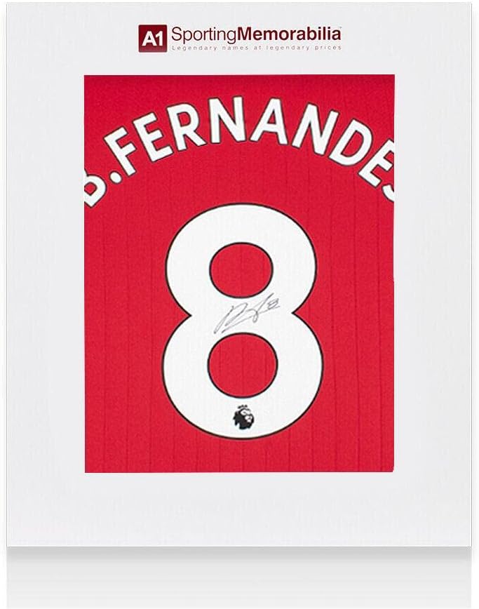 Bruno Fernandes Manchester United Forması İmzaladı-2022-23, Ev Sahibi, 8 Numara-Hediye-İmzalı Futbol Formaları