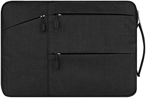LSDJGDDE Çok Cepler Çanta Case Su Geçirmez Laptop Kol Notebook Çantası Çanta Evrak İç Mesane (Renk : Siyah, boyutu: