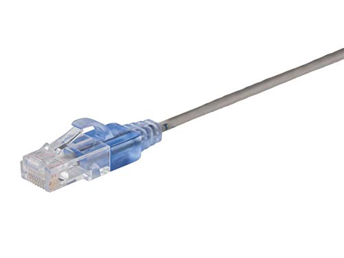 Monoprice SlimRun Cat6A Ethernet Ara Kablosu-Ağ İnternet Kablosu-RJ45, Telli, UTP, Saf Çıplak Bakır Tel, 30AWG, 2