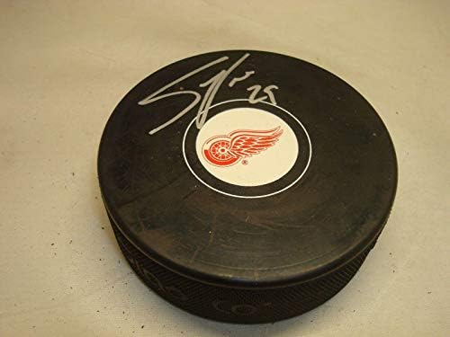 Steve Ott İmzalı Detroit Red Wings Hokey Diski İmzalı 1A İmzalı NHL Diskleri