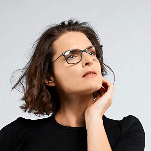 NOOZ Optıcs - Erkekler ve Kadınlar için düzeltmesiz mavi ışık engelleyici gözlükler-Dikdörtgen Şekil-Bao Koleksiyonu
