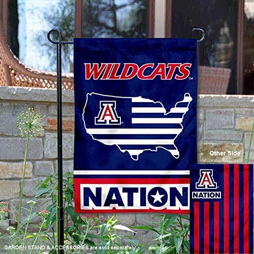 Arizona Wildcats Bahçe Bayrağı ABD Ülke Yıldız ve Çizgili ve ABD Bayrağı Standı direk tutucu Seti
