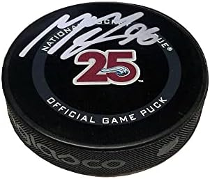 MİKKO RANTANEN, Colorado Avalanche 25. Yıldönümü Resmi Oyun Diskini İmzaladı - İmzalı NHL Diskleri