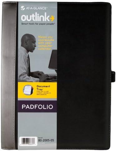 Bir Bakışta Outlink Padfolio, Legal Pad, Perfed, 8-1/2 x 11-3/4, Siyah, 50 Kağıtlar (80-2005-05)